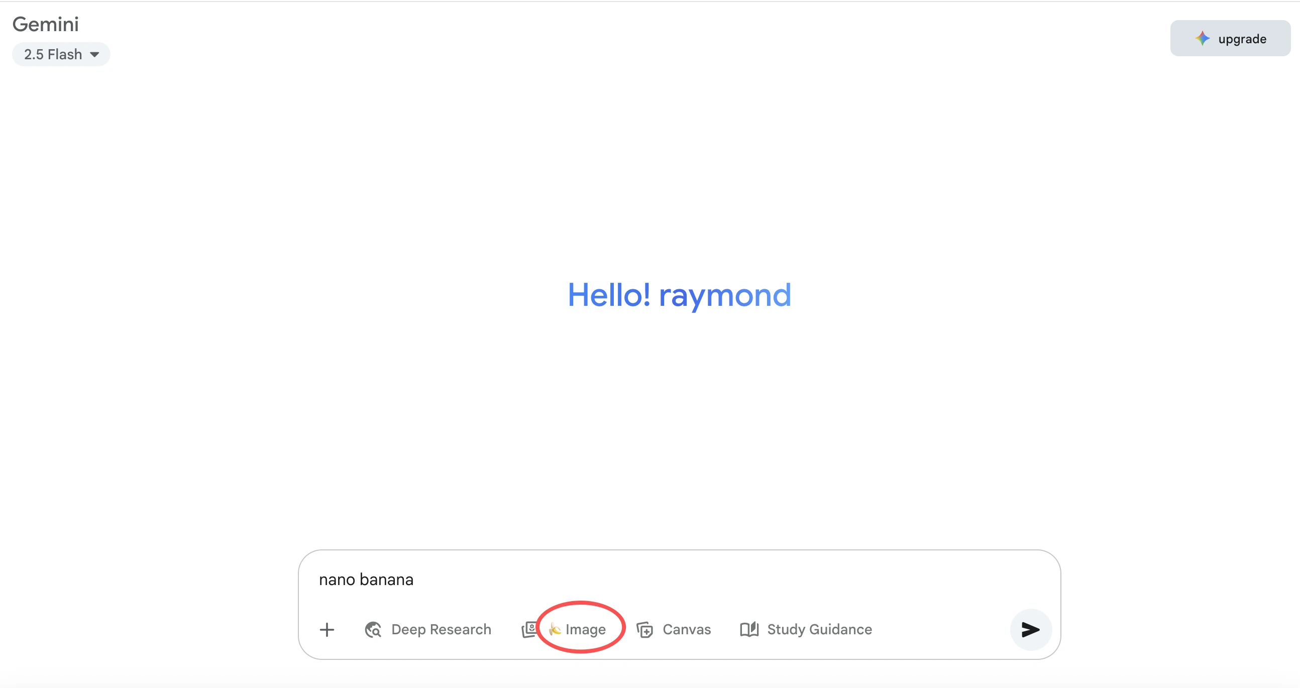 Gemini app interface showing Nano-Banana image editing features and natural language prompts
